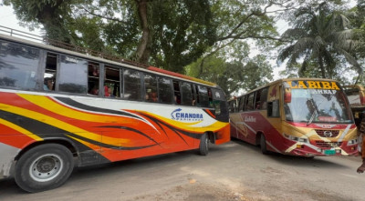 এক্সপ্রেসওয়েতে যান চলাচল বন্ধ, বিকল্প পথ হিসেবে শিবচর সড়কে বেড়েছে যানজট